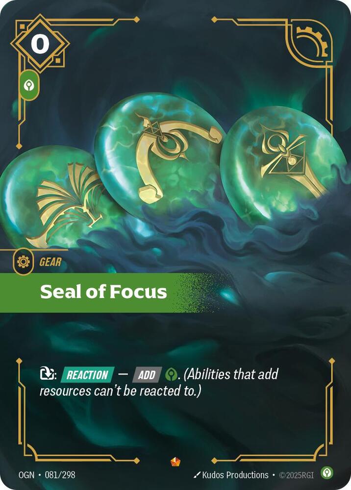 Seal of Focus Riftbound Origins 081/298