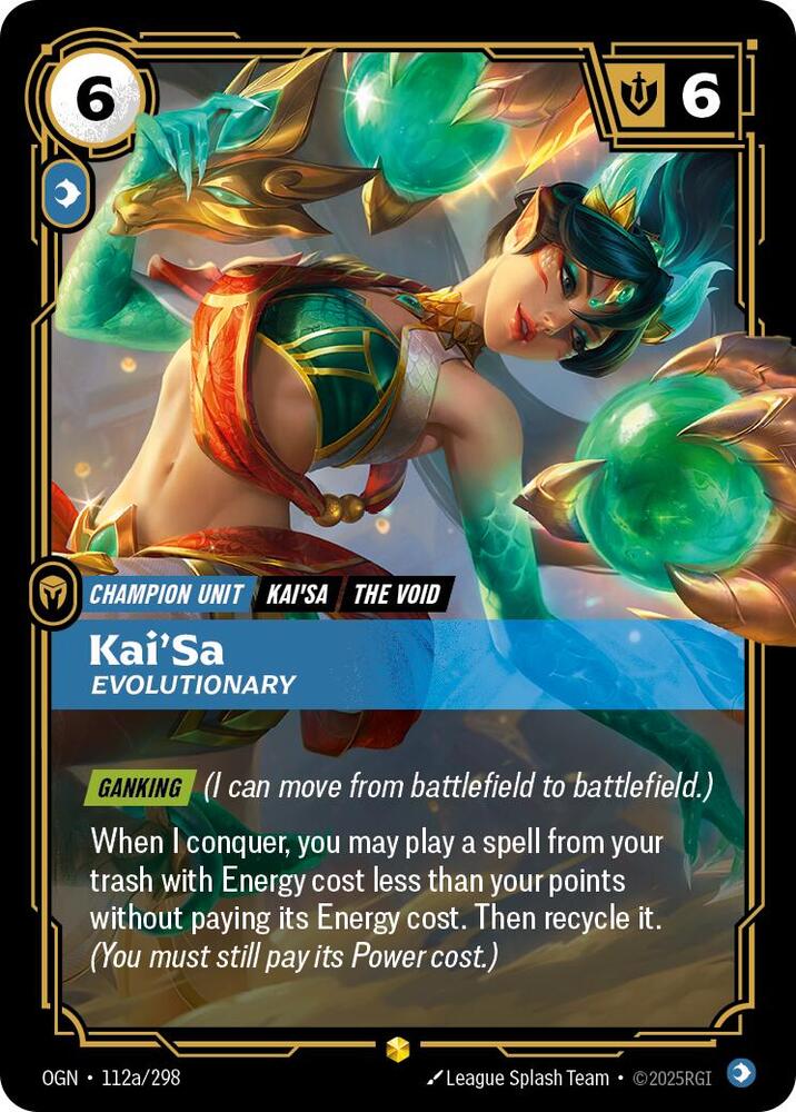 Kai'sa Evolutionary Alternate Art Riftbound Origins 112a/298
