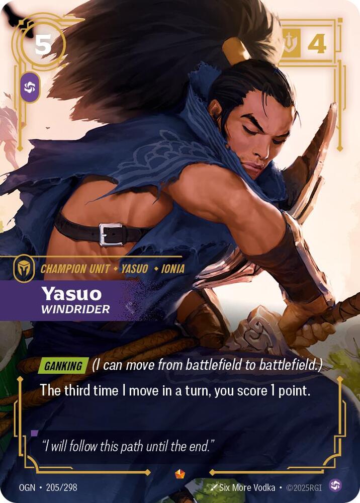 Yasuo Windrider Riftbound Origins 205/298