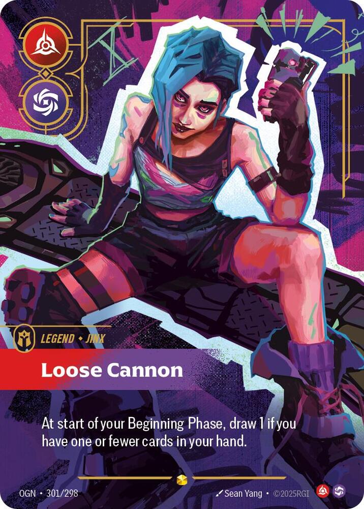 Jinx Loose Cannon Overnumbered Riftbound Origins 301/298