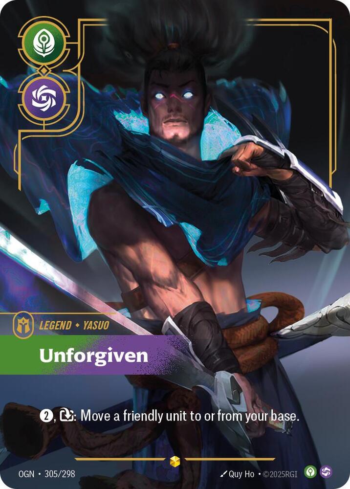 Yasuo Unforgiven Overnumbered Riftbound Origins 305/298