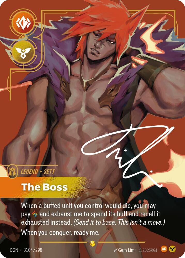 Sett The Boss Signature Riftbound Origins 310/298