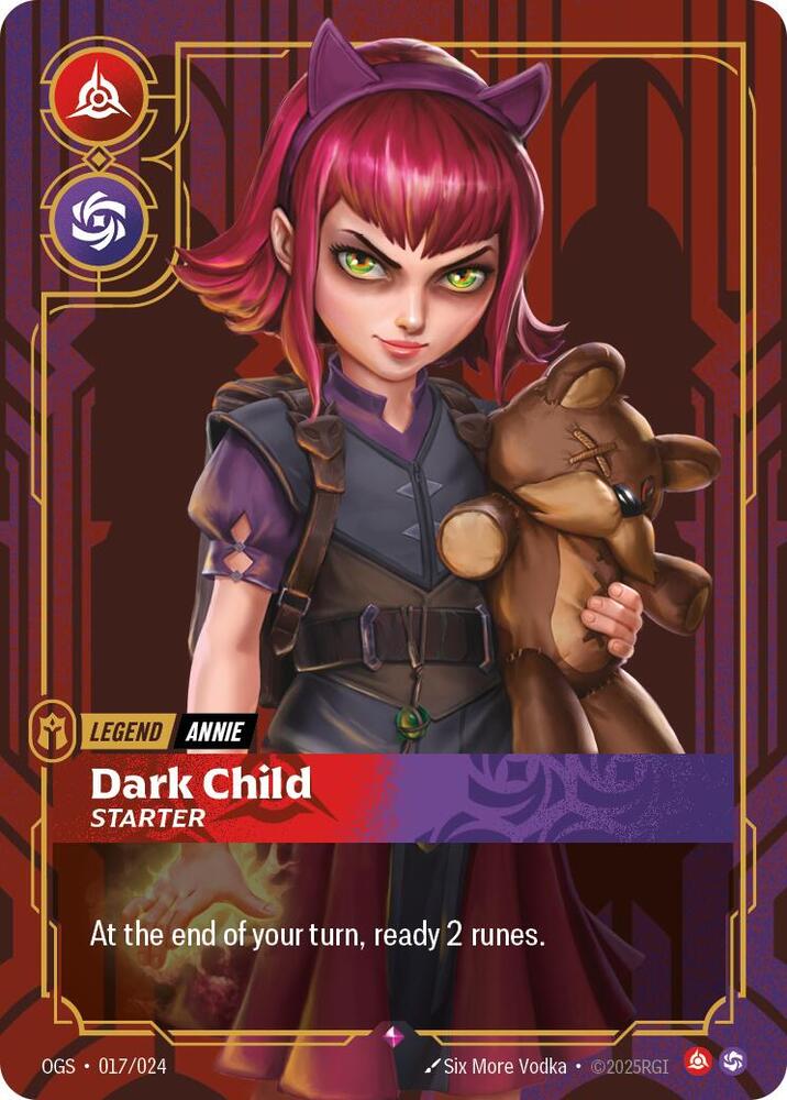 Annie Dark Child FOIL Riftbound Spiritforged Nexus Night Promo 017/024