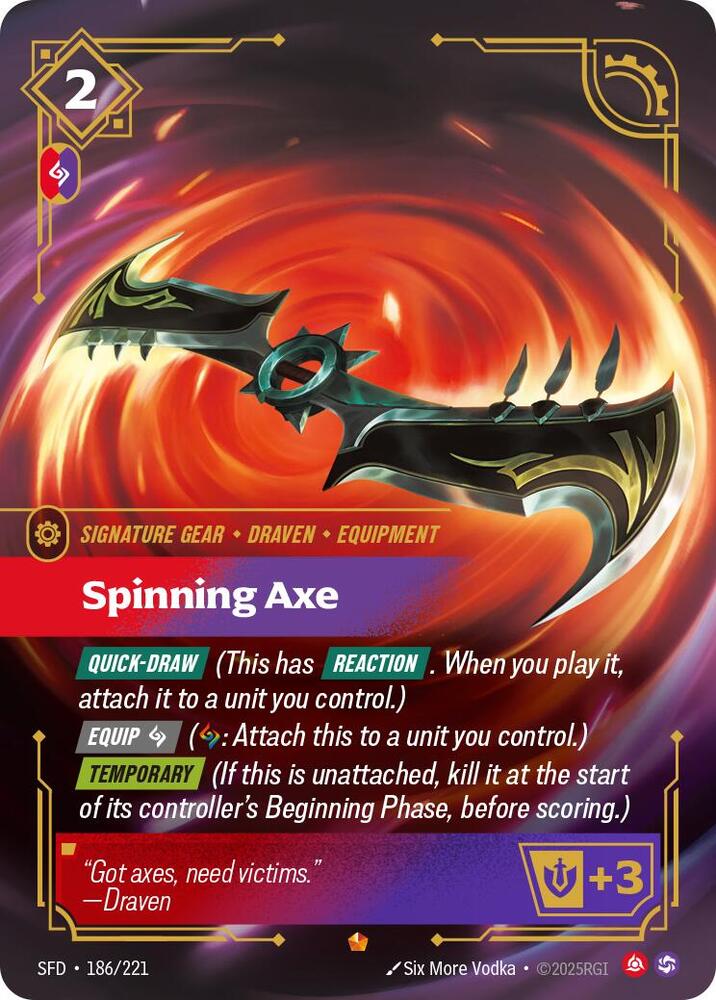 Spinning Axe Riftbound Spiritforged 186/221