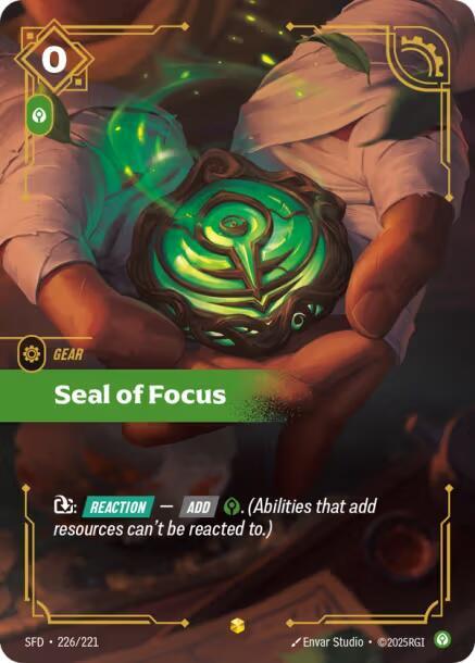 Seal of Focus Overnumbered Riftbound Spiritforged 226/221