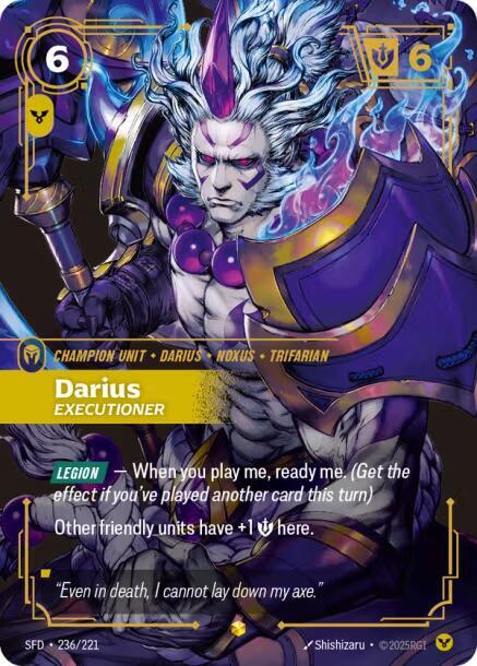 Darius Executioner Overnumbered Riftbound Spiritforged 236/221