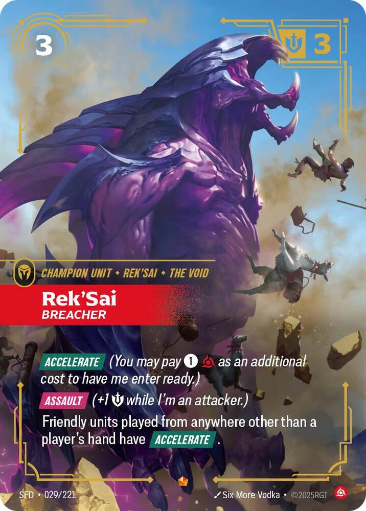 Rek'sai Breacher Riftbound Spiritforged 029/221