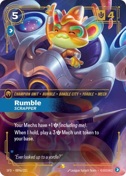 Rumble Scrapper Alternate Art Riftbound Spiritforged 089a/221