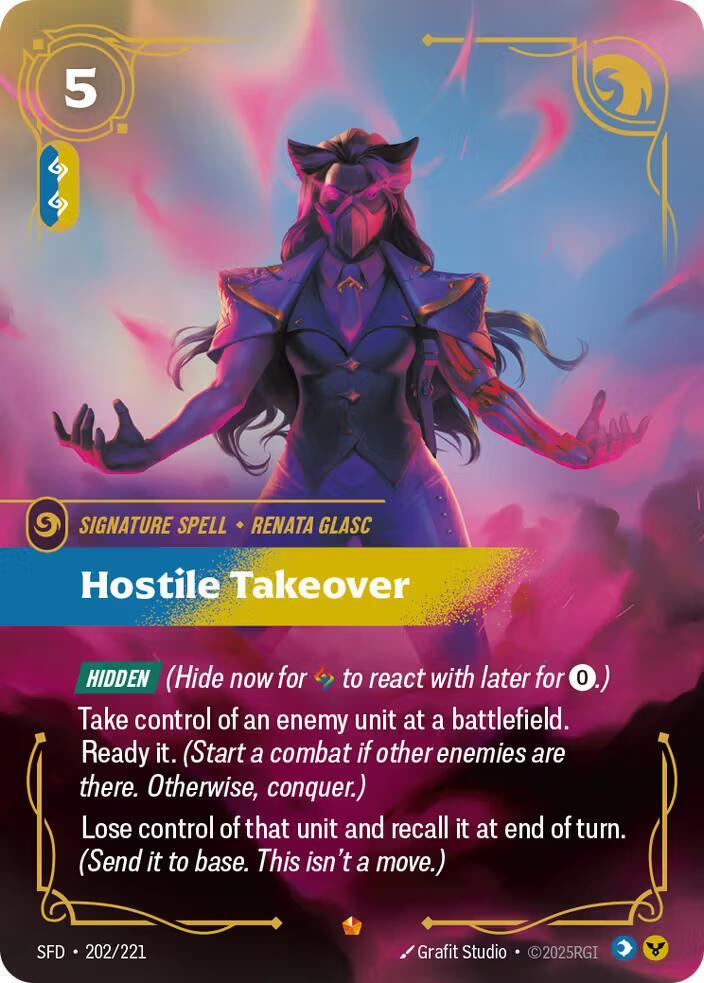 Hostile Takeover Riftbound Spiritforged 202/221
