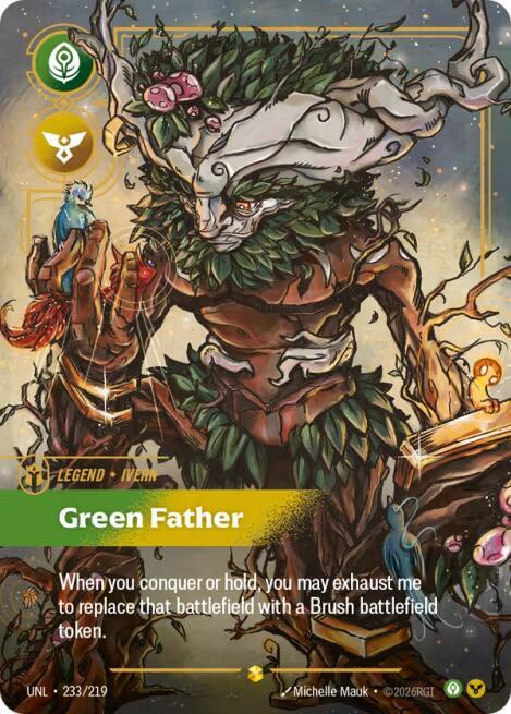 Ivern Green Father Overnumbered Riftbound Unleashed 233/219