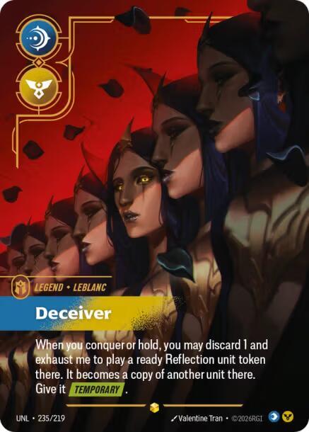 Leblanc Deceiver Overnumbered Riftbound Unleashed 235/219