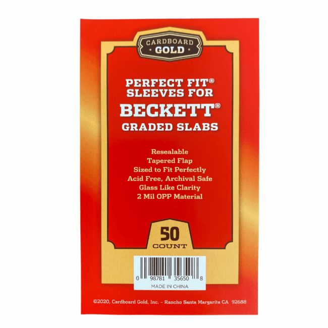 Cardboard Gold BGS Beckett Slab Perfect Fit Sleeves