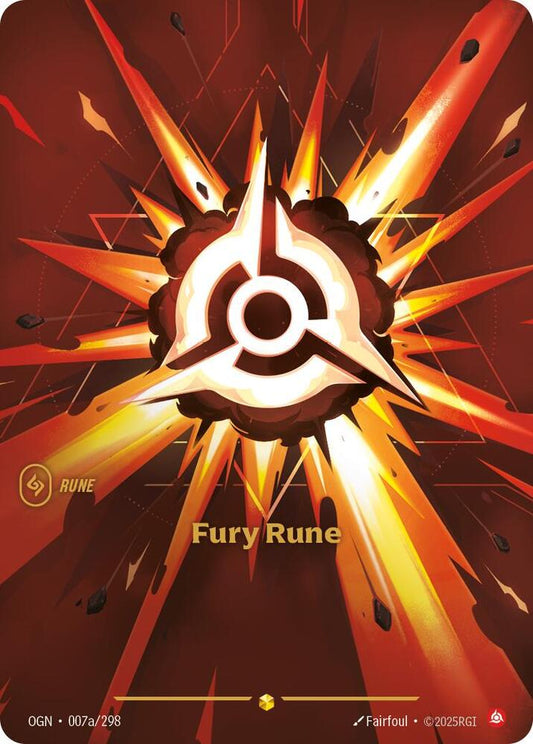 Fury Rune Alternate Art Riftbound Origins 007a/298