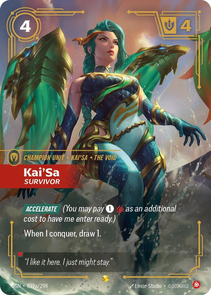 Kai'Sa Survivor Alternate Art Riftbound Origins 039a/298