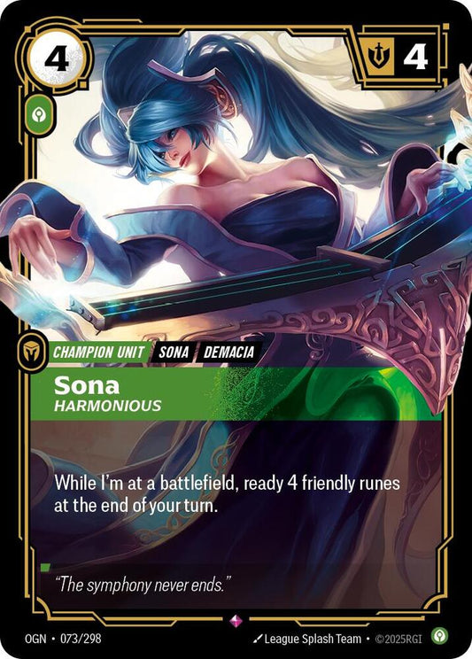 Sona Harmonious Riftbound Origins 073/298