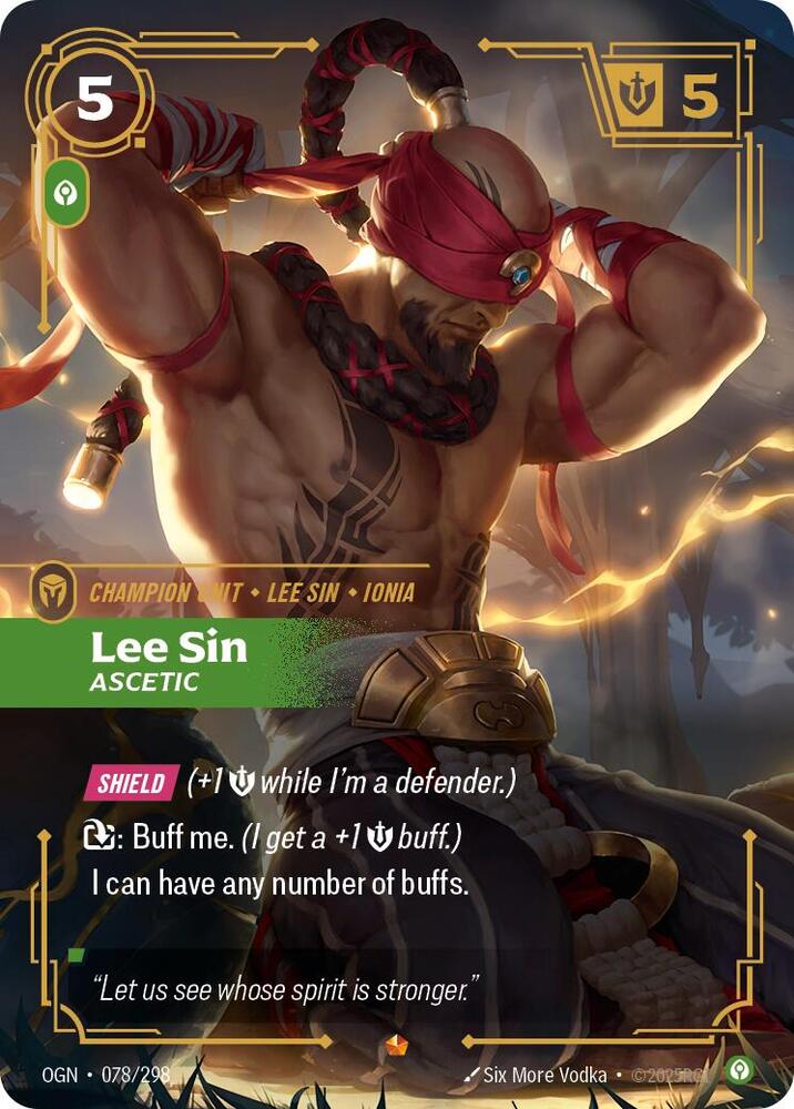 Lee Sin Ascetic Riftbound Origins 078/298