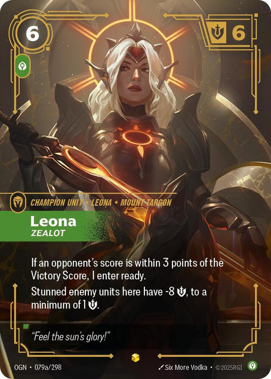 Leona Zealot Alternate Art Riftbound Origins 079a/298