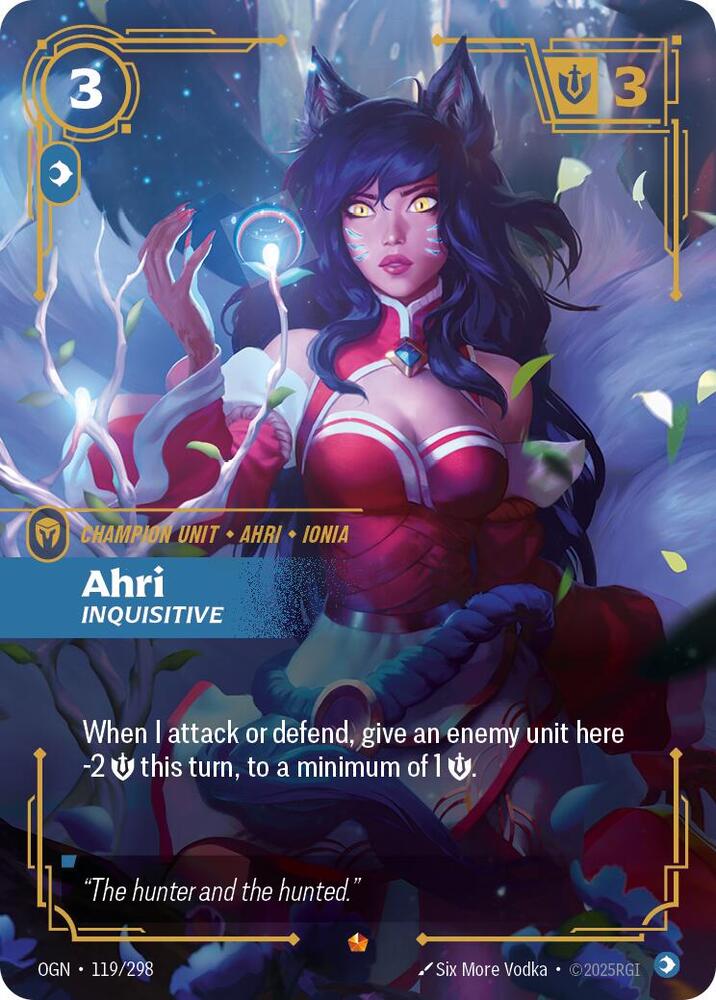 Ahri Inquisitive Riftbound Origins 119/298