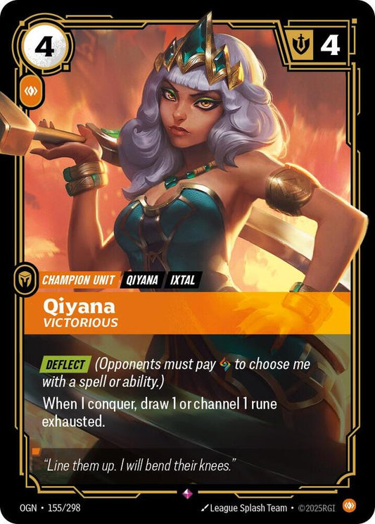 Qiyana Victorious Riftbound Origins 155/298