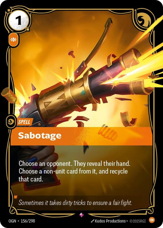 Sabotage Riftbound Origins 156/298