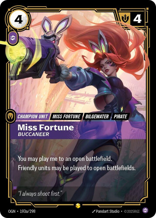 Miss Fortune Buccaneer Alternate Art Riftbound Origins 193a/298