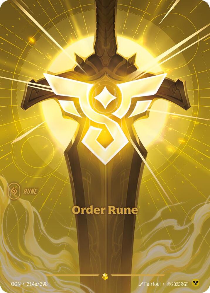 Order Rune Alternate Art Riftbound Origins 214a/298