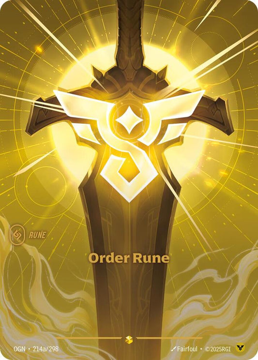 Order Rune Alternate Art Riftbound Origins 214a/298