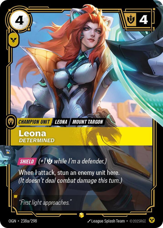 Leona Determined Alternate Art Riftbound Origins 238a/298