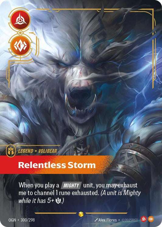 Volibear Relentless Storm Overnumbered Riftbound Origins 300/298