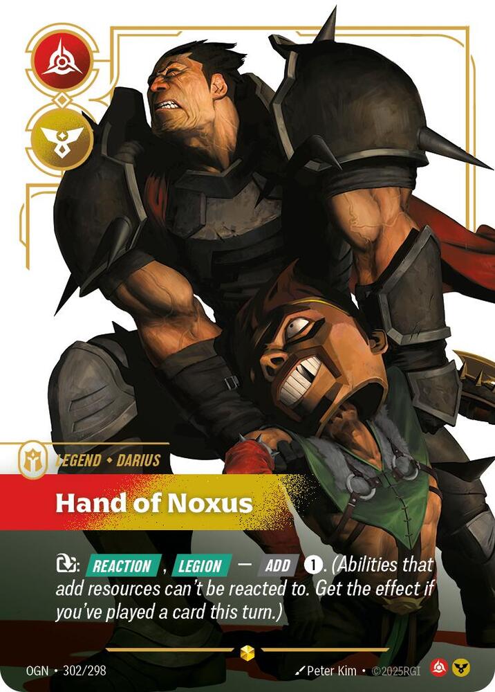 Darius Hand of Noxus Overnumbered Riftbound Origins 302/298