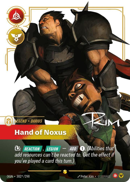 Darius Hand of Noxus Signature Riftbound Origins 302/298