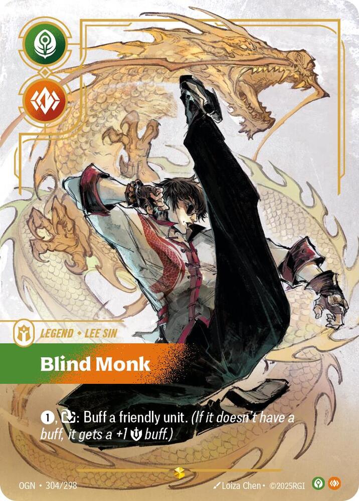 Lee Sin Blind Monk Overnumbered Riftbound Origins 304/298