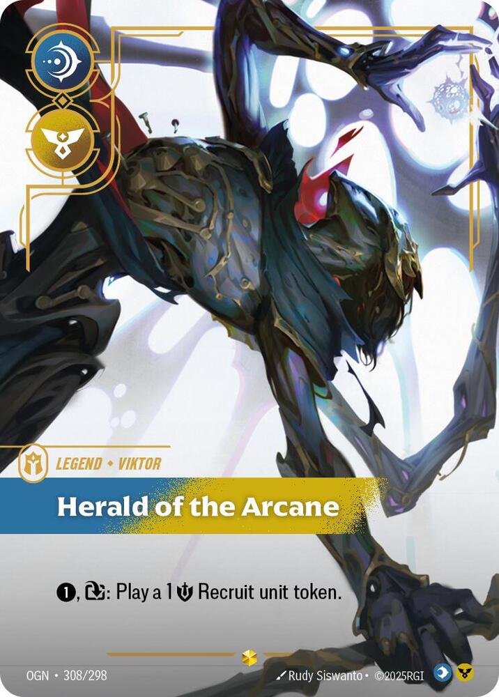Viktor Herald of the Arcane Overnumbered Riftbound Origins 308/298