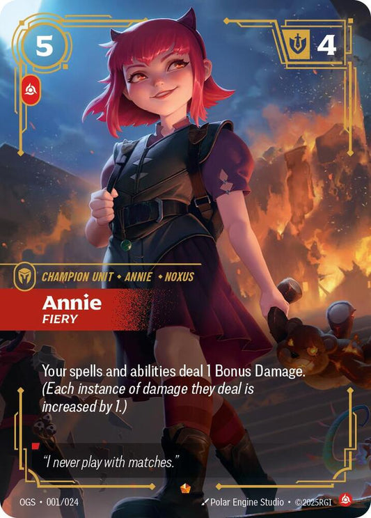 Annie Fiery Riftbound Origins Proving Grounds 001/024