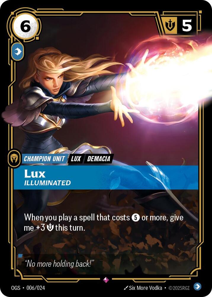 Lux Illuminated Riftbound Origins Proving Grounds 006/024