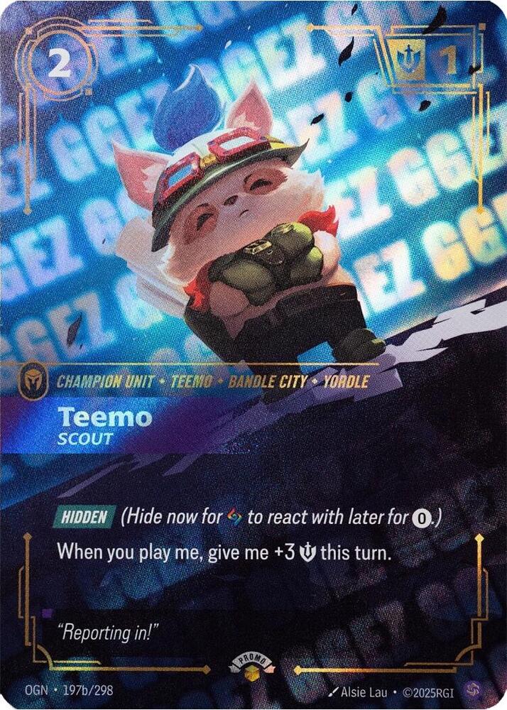 Teemo Scout 'GG EZ' Riftbound Nexus Night Pack 197b/298