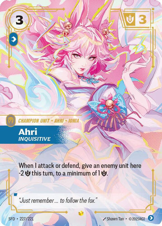 Ahri Inquisitive Overnumbered Riftbound Spiritforged 227/221