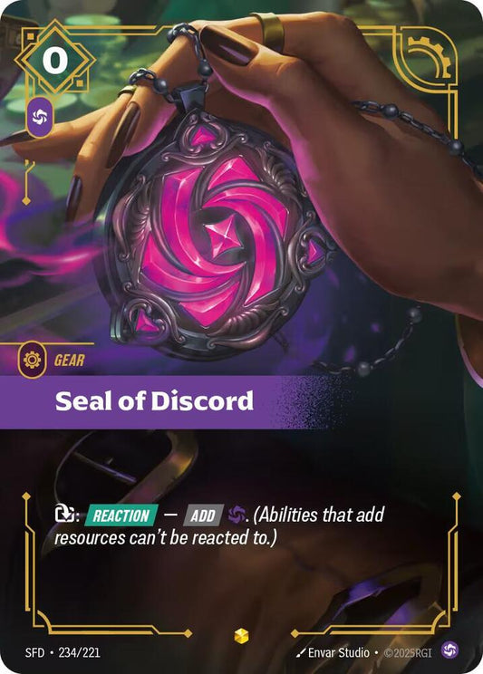 Seal of Discord Overnumbered Riftbound Spiritforged 234/221