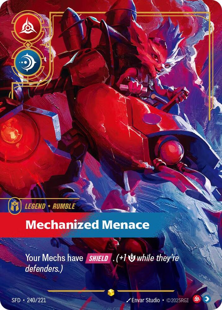 Rumble Mechanized Menace Overnumbered Riftbound Spiritforged 240/221