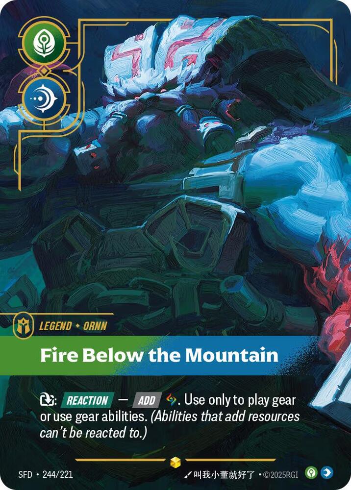 Ornn Fire Below the Mountain Overnumbered Riftbound Spiritforged 244/221