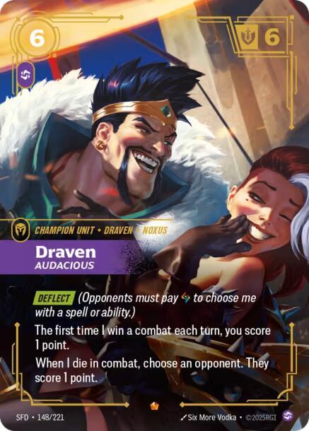 Draven Audacious Riftbound Spiritforged 148/221