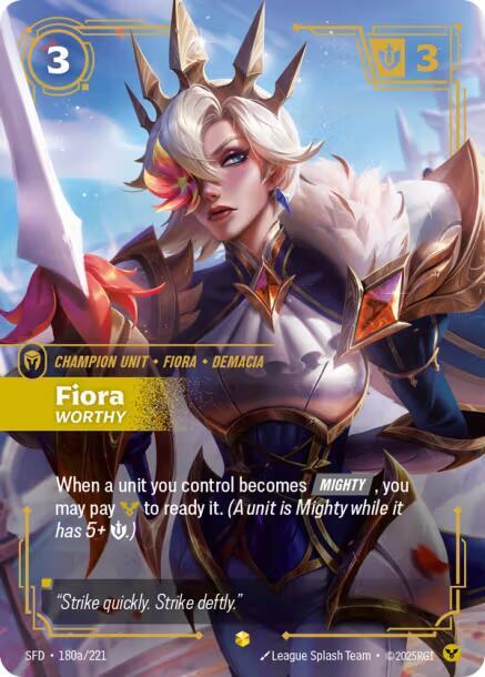 Fiora Worthy Alternate Art Riftbound Spiritforged 180a/221