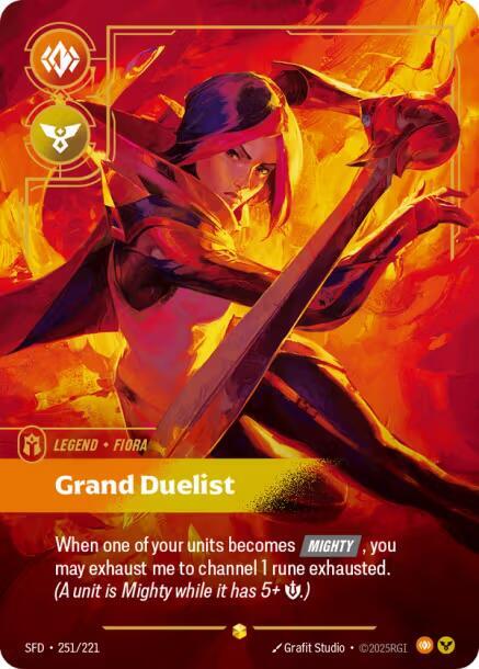 Fiora Grand Duelist Overnumbered Riftbound Spiritforged 251/221