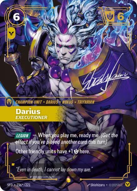 Darius Executioner Signature Riftbound Spiritforged 236/221