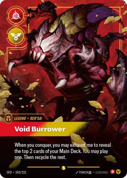 Rek’sai Void Burrower Overnumbered Riftbound Spiritforged 243/221