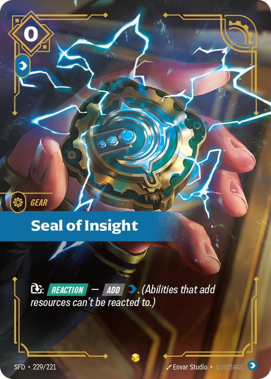 Seal of Insight Overnumbered Riftbound Spiritforged 229/221