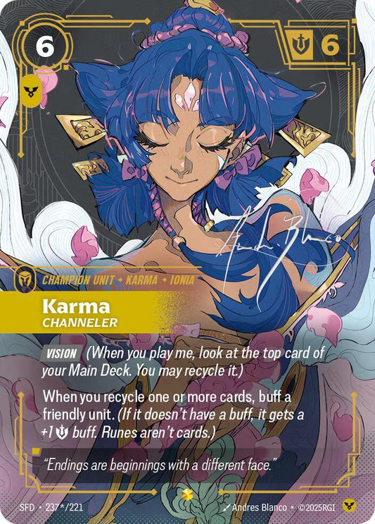 Karma Channeler Signature Riftbound Spiritforged 237/221