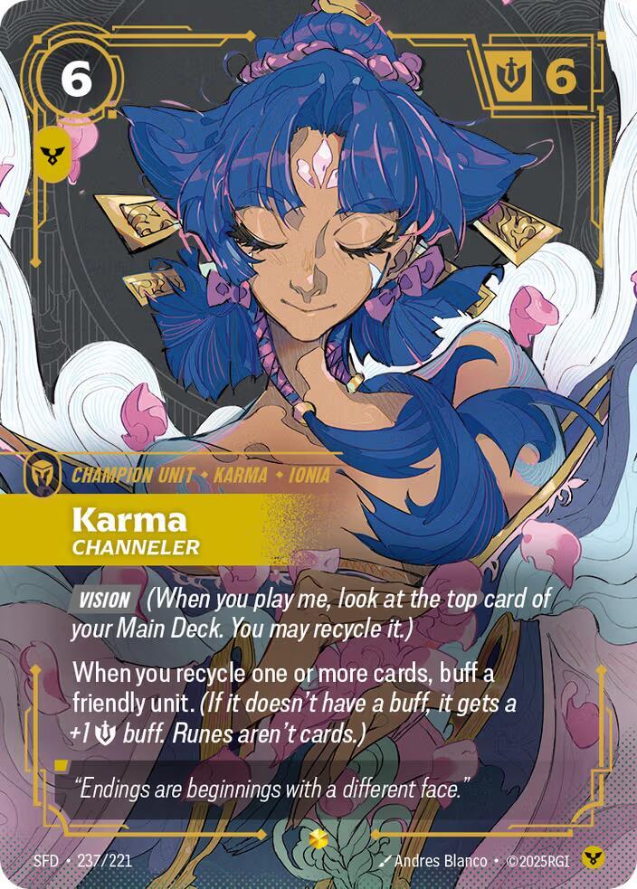 Karma Channeler Overnumbered Riftbound Spiritforged 237/221