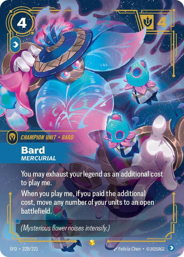 Bard Mercurial Overnumbered Riftbound Spiritforged 228/221
