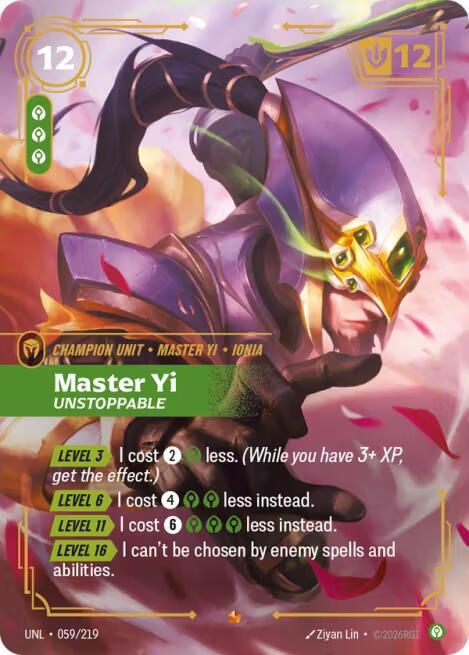 Master Yi Unstoppable Riftbound Unleashed 059/219